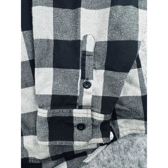 Forward Observations Group Mens XL Flannel Shirt Plaid Black & White Button Down - Picture 9 of 9
